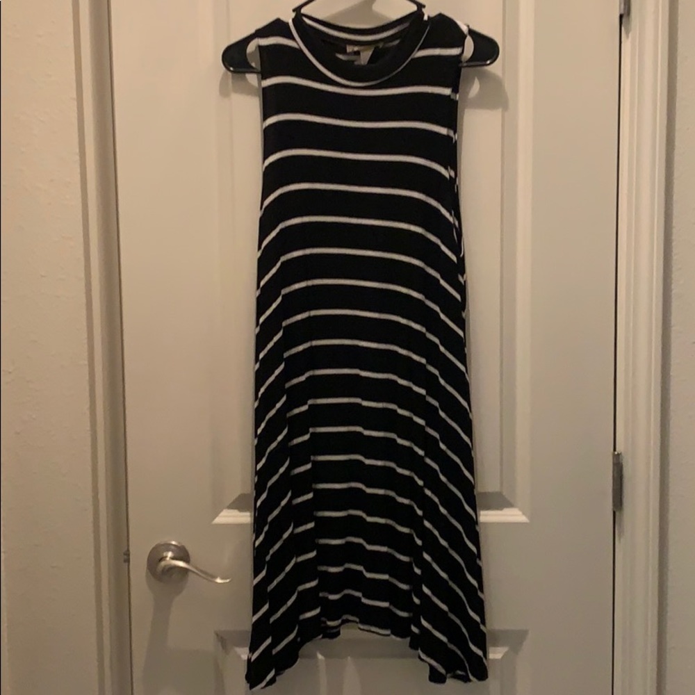 Black and white stripe dress